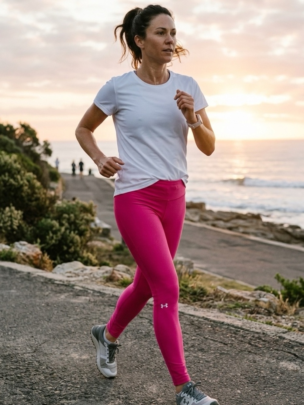 Under Armour HeatGear Hot Pink Compression Leggings LG